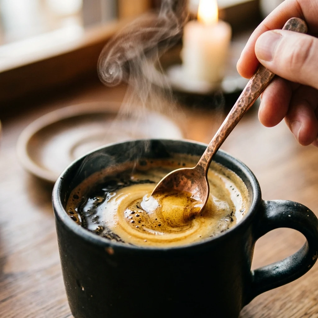 Add Hot Liquid & Whisk Golden Crema